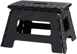Campingudstyr|Trappestiger, Arbejdsbukke & Skamler|Foldbar skammel 32 x 25 x 22 cm Sort