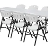 Haveborde|Foldebord stål/plast 240 x 70 cm hvid