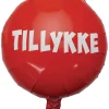 Pynt & Festudstyr|Folieballon m/Tillykke rød