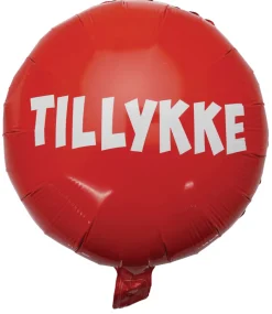 Pynt & Festudstyr|Folieballon m/Tillykke rød