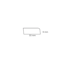 Hornbaek Lister|Forkantliste fyr - 1 rund kant - 9 x 33 x 3000 mm