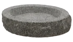 Gardenlife Bird Fuglefrø & Fuglehuse|Fuglebad granit 26 x 17 x 7,4 cm Natur/gråmeleret