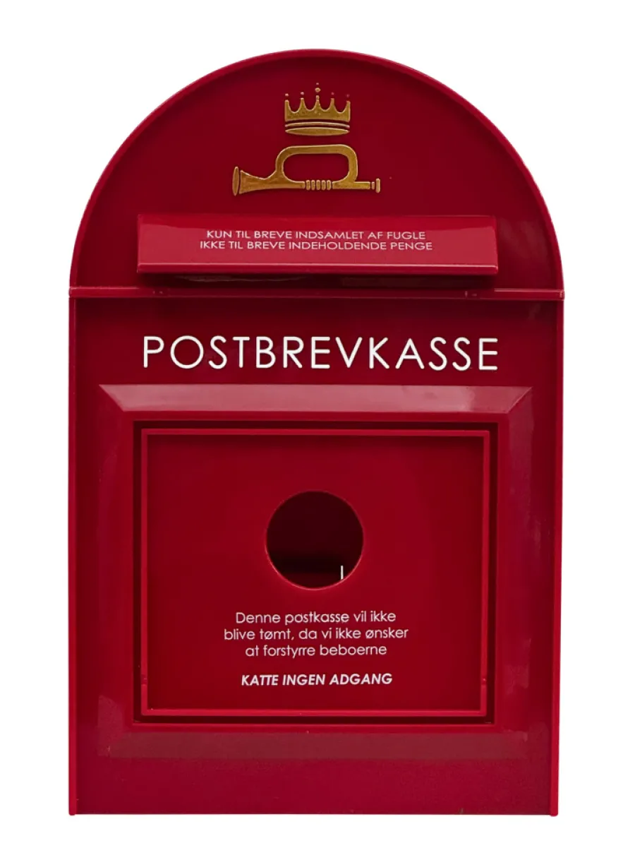 Fuglefrø & Fuglehuse|Fuglehus postkasse Rød