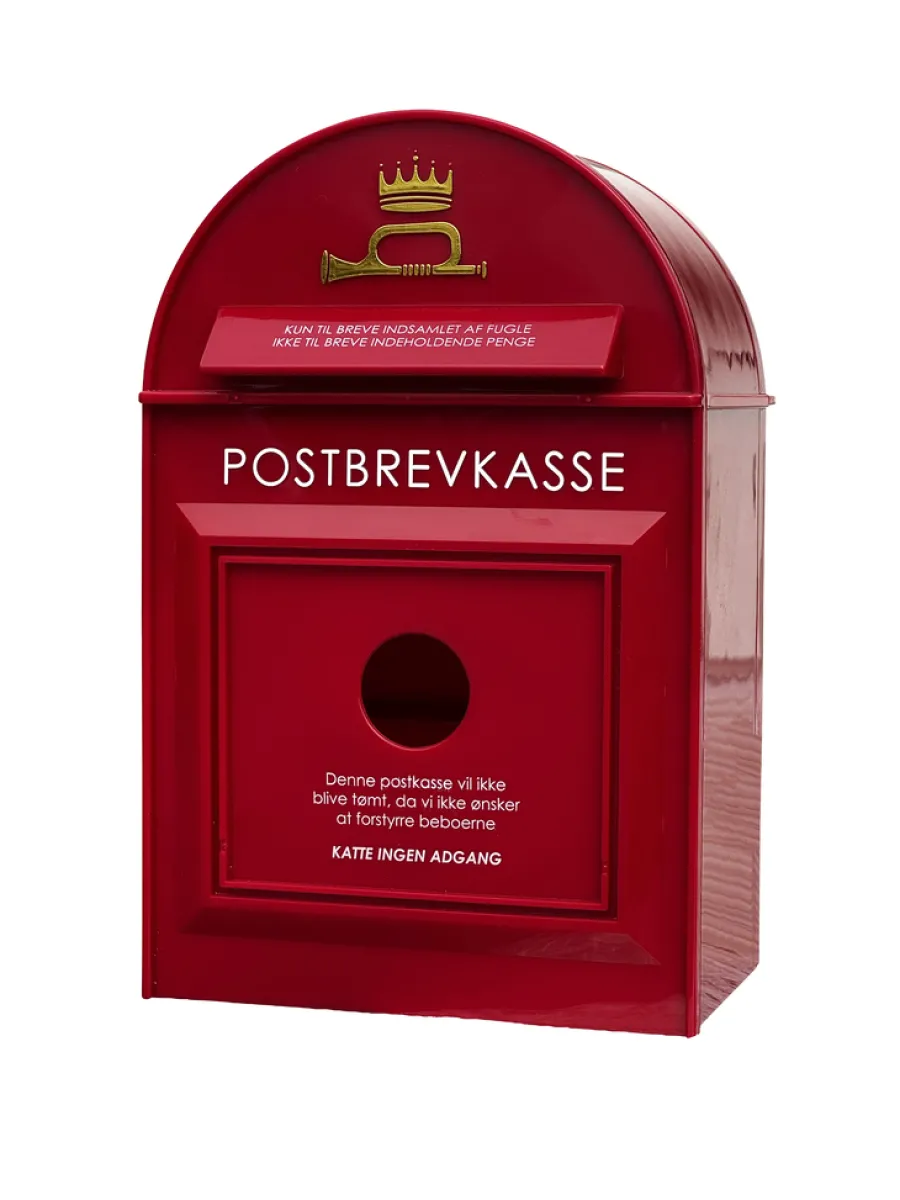Fuglefrø & Fuglehuse|Fuglehus postkasse Rød