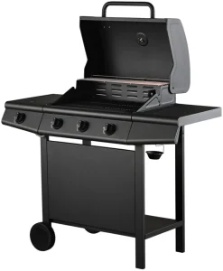 Grillexpert® Gasgrill|Gasgrill 3 brændere og sidebrænder sort -