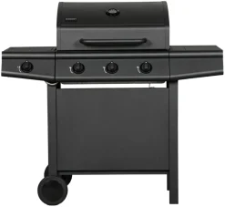 Grillexpert® Gasgrill|Gasgrill 3 brændere og sidebrænder sort -