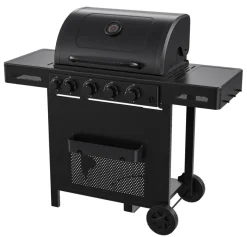 Grillexpert® Gasgrill|Gasgrill m/4 brændere & bagbrænder - Sort