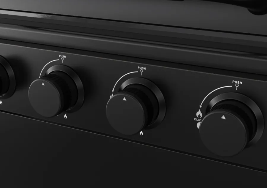 Grillexpert® Gasgrill|Gasgrill m/4 brændere & bagbrænder - Sort
