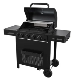 Grillexpert® Gasgrill|Gasgrill m/4 brændere & bagbrænder - Sort