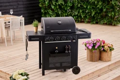 Grillexpert® Gasgrill|Gasgrill m/4 brændere & bagbrænder - Sort