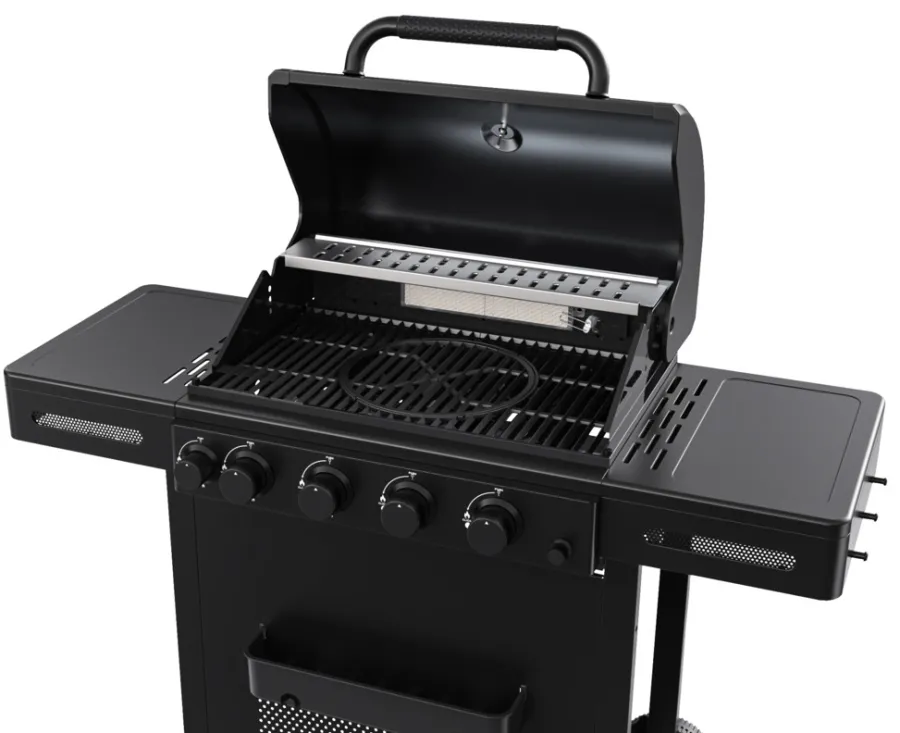 Grillexpert® Gasgrill|Gasgrill m/4 brændere & bagbrænder - Sort