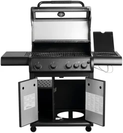 Grillexpert® Gasgrill|Gasgrill med 4 brændere & PowerBurner - Sort