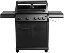 Grillexpert® Gasgrill|Gasgrill med 4 brændere & PowerBurner - Sort