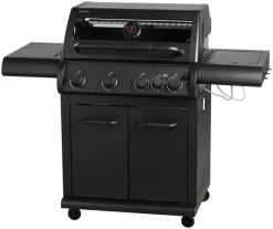 Grillexpert® Gasgrill|Gasgrill med 4 brændere & PowerBurner - Sort