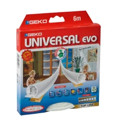 Geko Tætningslister|tætningsliste universal EVO hvid - 6 m