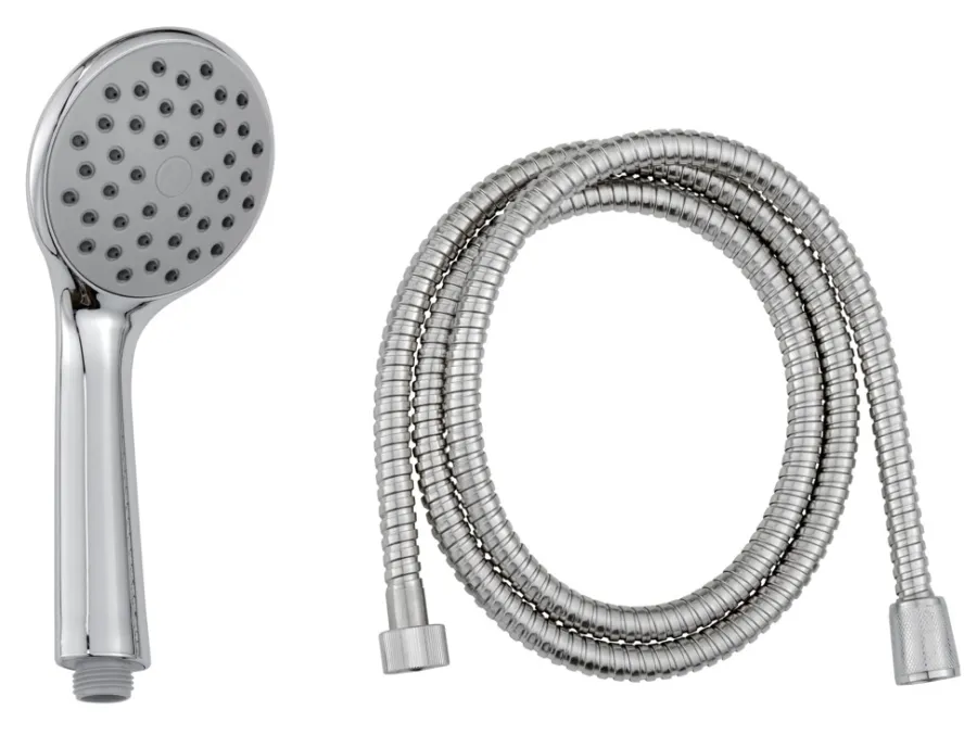 GEYSER® Brusehoveder & -Slanger|brusesæt m/håndbruser Ø100 mm Krom