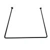 GEYSER® Badeforhæng|forhængsstang U-form 90 x 90 x 90 cm sort