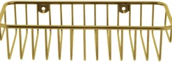 GEYSER® Brusehylder|trådhylde mat guld 25 x 12 x 5,5 cm