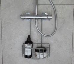 GEYSER® Brusehylder|trådkurv m/bøjleophæng mat grå