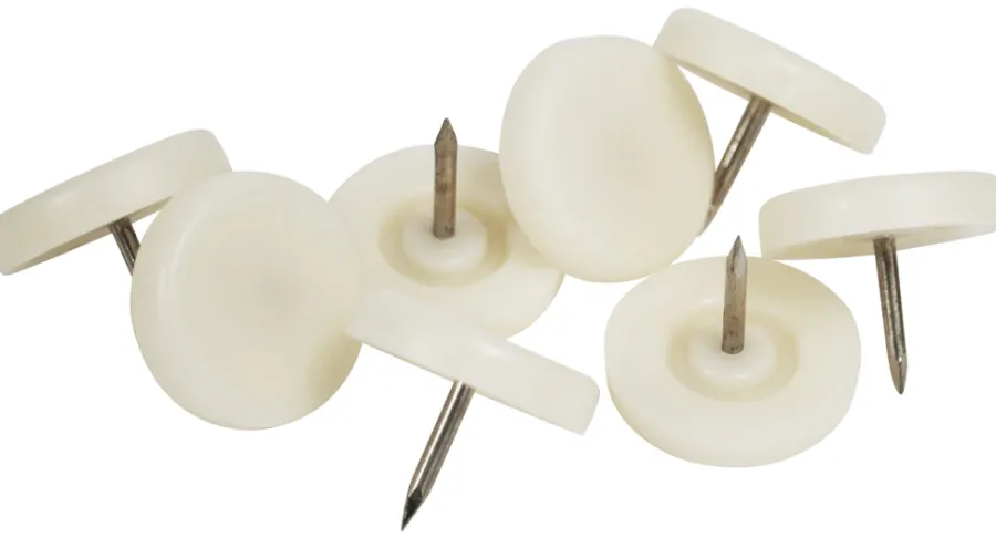 HOME it Filtpuder|Glidesøm Ø25 mm hvid plast - 24 stk.