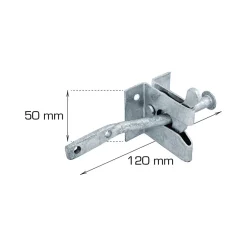HOME it Dør- & Vinduesbeslag|Glipfald 120 mm galvaniseret