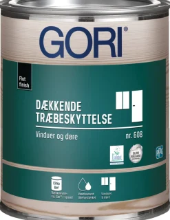 GORI Vinduesmaling|608 dækkende træbeskyttelse hvid 0,75 liter Ren hvid (RAL 9010)