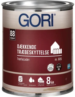 GORI Træbeskyttelse|605 dækkende træbeskyttelse 0,75 liter Kulsort