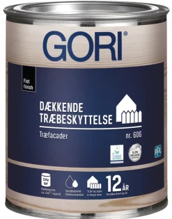 GORI Træbeskyttelse|606 dækkende træbeskyttelse 0,75 liter Kulsort