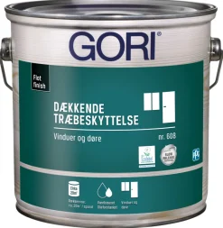 GORI Vinduesmaling|608 dækkende træbeskyttelse ren hvid 2,5 liter Ren hvid (RAL 9010)