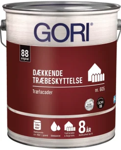GORI Træbeskyttelse|605 dækkende træbeskyttelse 5 liter Stengrå