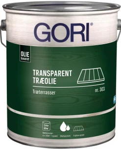 GORI Træolie|303 ibenholt terrasseolie 5 liter Sort ibenholt