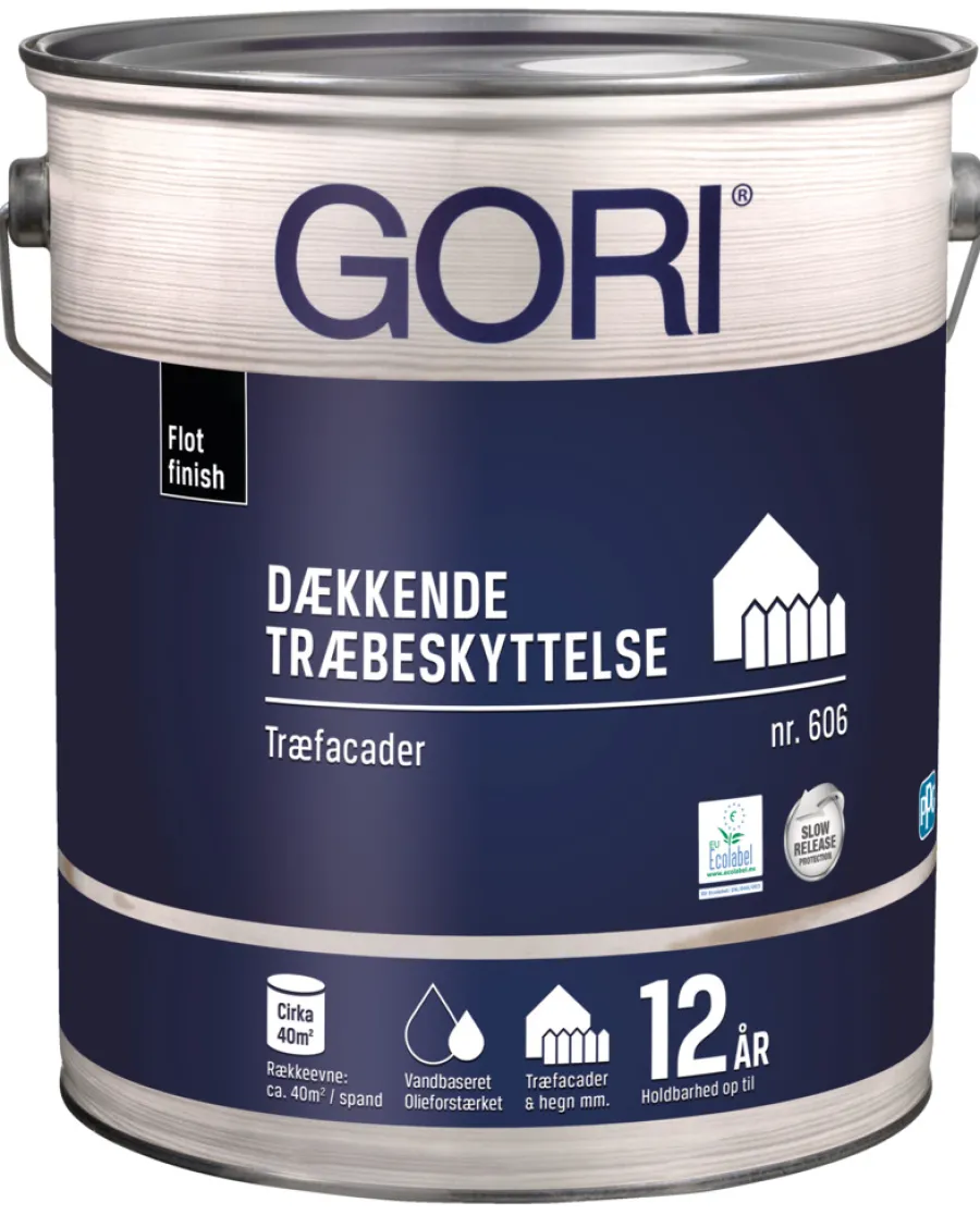 GORI Træbeskyttelse|606 dækkende træbeskyttelse 5 liter Kulsort
