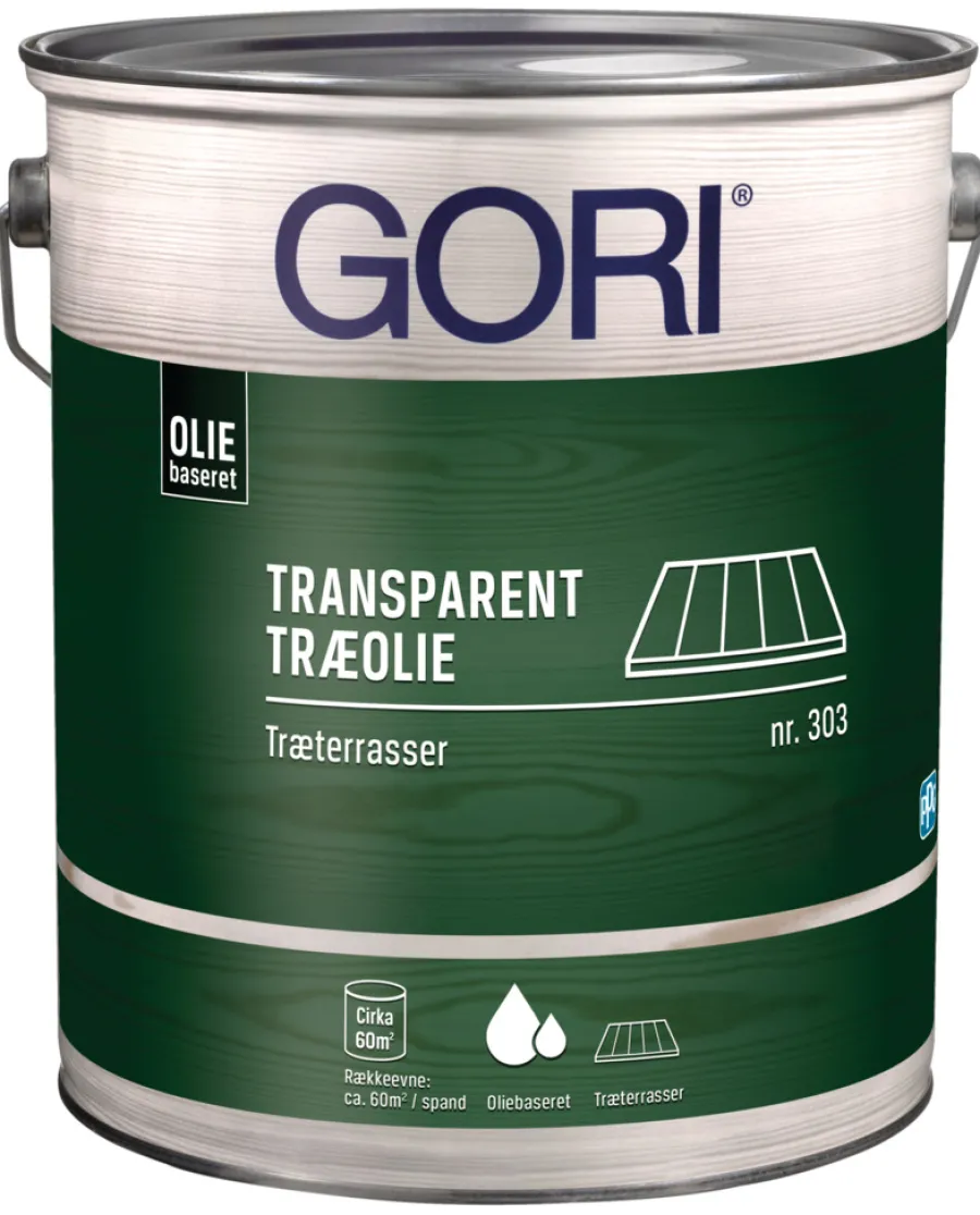 GORI Træolie|303 træolie til terrasser 5 liter Midnatsgrå