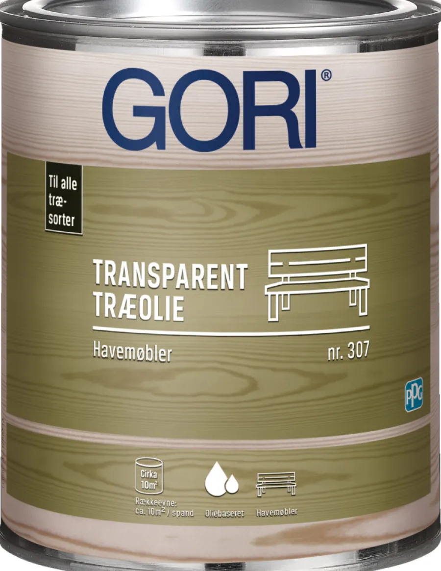 GORI Træolie|307 transparent træolie til havemøbler 0,75 liter Nyatoh