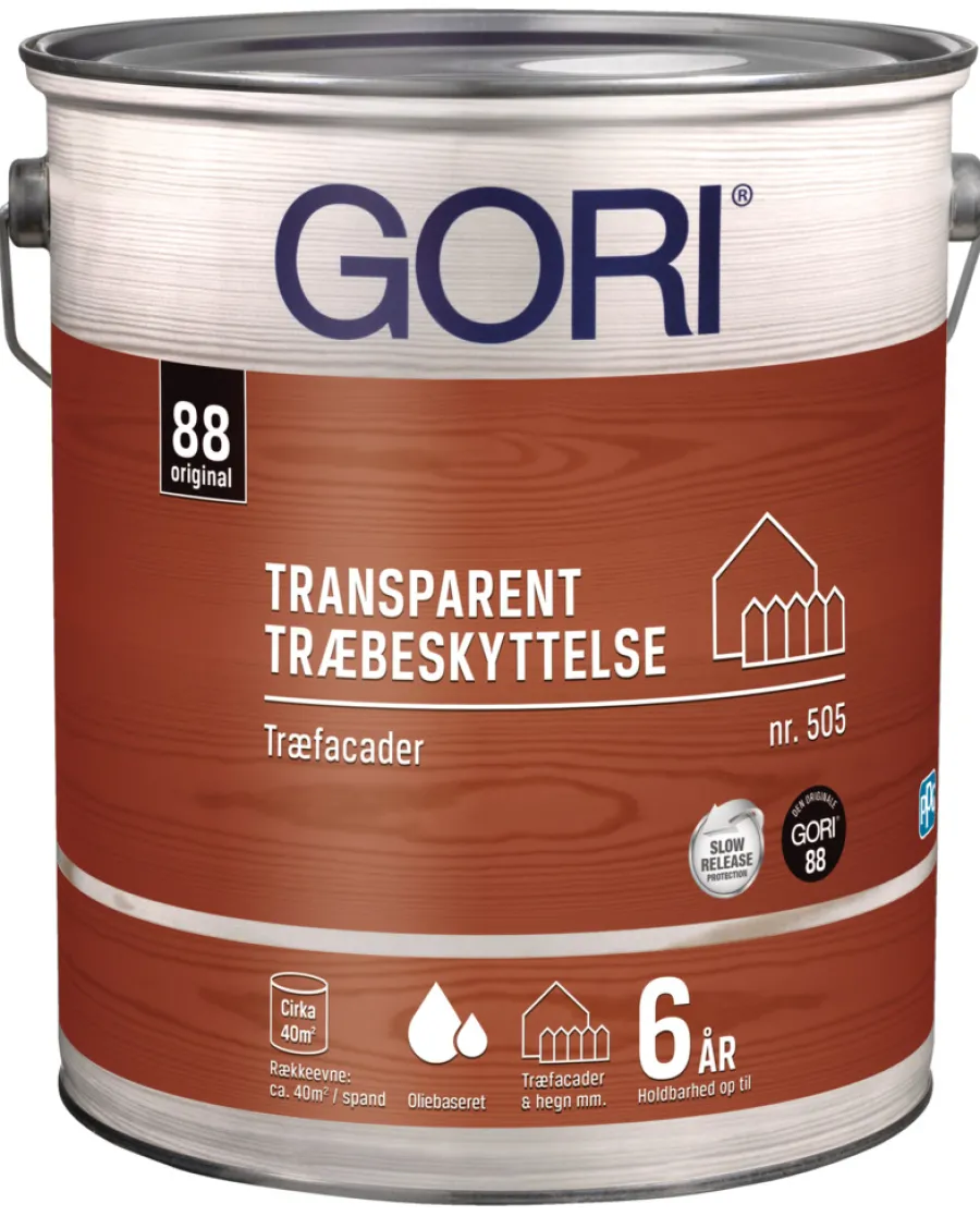 GORI Træbeskyttelse|505 transparent træbeskyttelse grøn 5 liter Trykimprægneret grøn