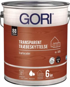 GORI Træbeskyttelse|505 transparent træbeskyttelse ibenholt 5 liter Sort ibenholt