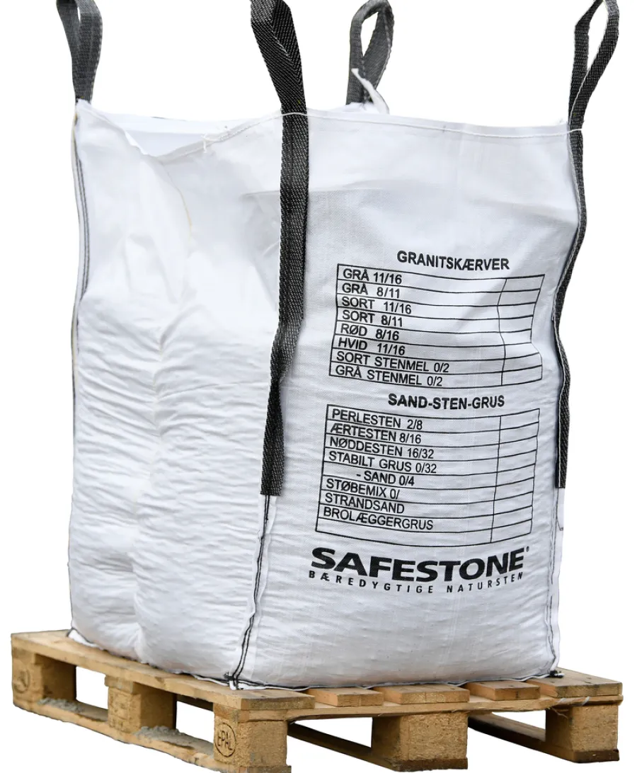 Safestone by ZURFACE Skærver & Sten|Big Bags|Granitskærver grå stenungsund 8–11 mm - Safestone Overvejende grå med en smule hvid og rød i