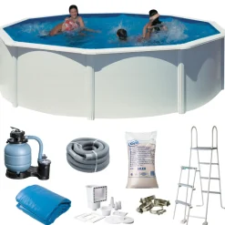 Swim & Fun Pools|Gre poolpakke Ø460 cm 17450 liter - Hvid