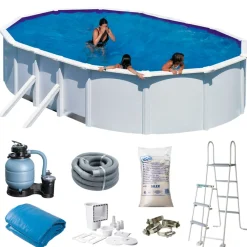 Swim & Fun Pools|Gre poolpakke oval 20893 liter - Hvid