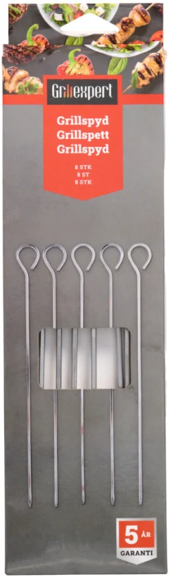 Grillexpert® Grilltilbehør|Grillspyd rustfrit stål 8 stk. -
