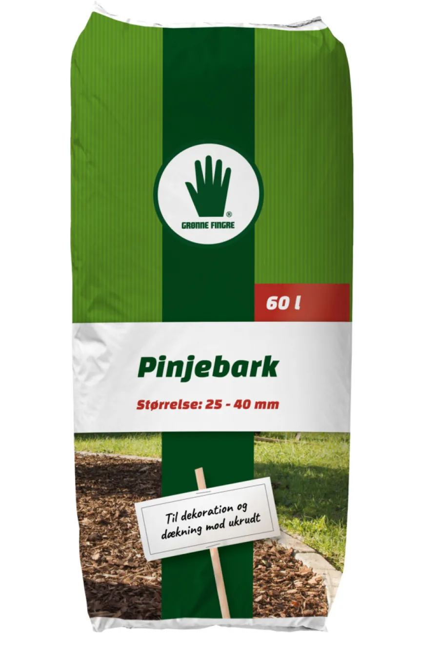 Grønne Fingre® Barkflis|pinjebark 60 liter