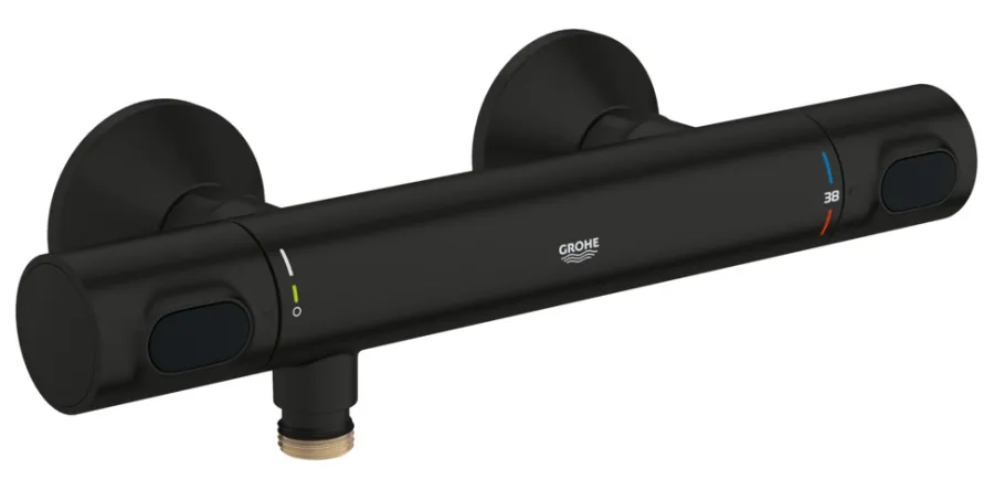 Grohe Blandingsbatterier Til Bad Og Brus|Precision Flow termostatbatteri til brus sort Mat sort