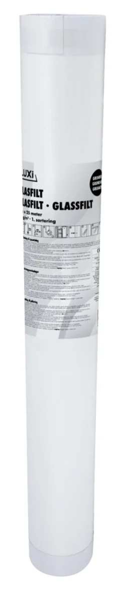 LUXI® Glasvæv & -Filt|Grundet glasfilt 1 x 25 meter -