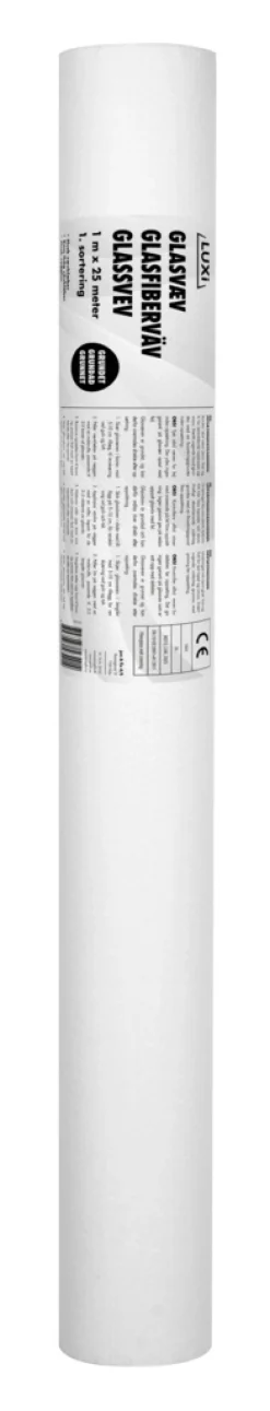 LUXI® Glasvæv & -Filt|Grundet glasvæv 25 meter -