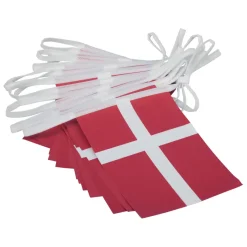 Gamle Danmark Pynt & Festudstyr|Guirlande m/20 stk. papirflag