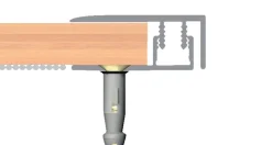 Profillister|Gulvprofil til trin alu folieret 2 x 30 x 1800 mm