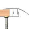 Profillister|Gulvprofil top alu glat folie 2 x 40 x 900 mm