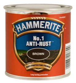 Hammerite Metalmaling Udendørs|Træ- & Metalmaling|No. 1 Anti Rust Primer 250 ml Brun