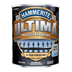 Hammerite Metalmaling Udendørs|Træ- & Metalmaling|Ultima metalmaling 750 ml Sølv