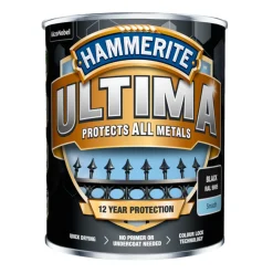 Hammerite Metalmaling Udendørs|Træ- & Metalmaling|Ultima metalmaling 750 ml Sort